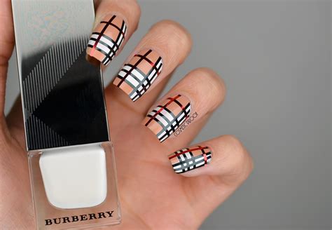 burberry nail art design|Burberry plaid striping tape.